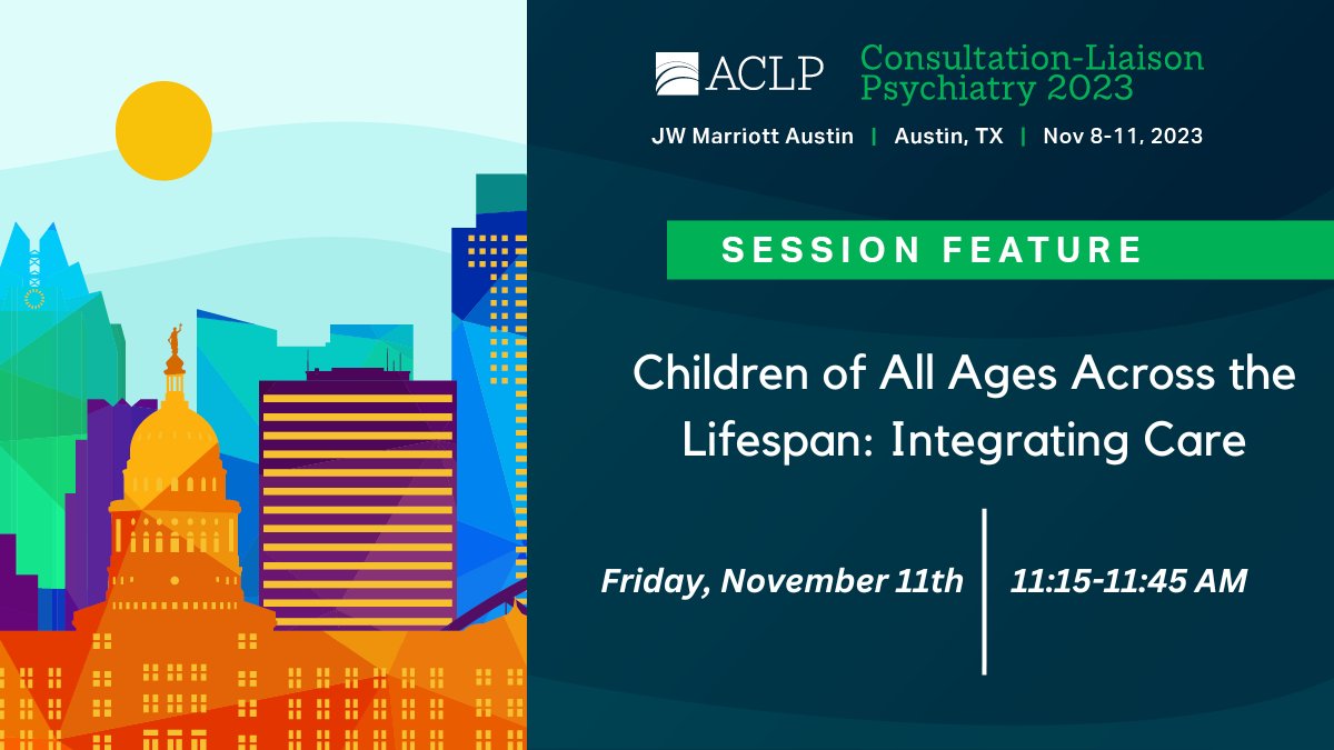 Attend the 'Children of All Ages Across the Lifespan: Integrating Care' session at our upcoming #CLP2023 event — November 8-11, in Austin, Texas. Speaker: Warren Ng, MD, MPH, @AACAP Learn more & register now: bit.ly/3tAE461 #Psychiatry #MentalHealth