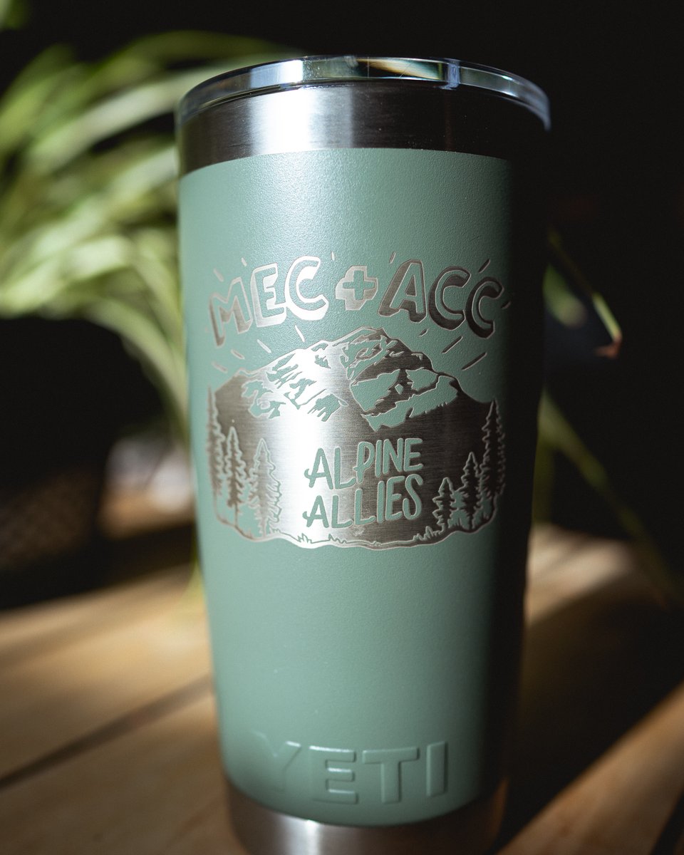 Come out to🍻 Happy Hour w/ us, @mec and @YETICoolers at the @BanffMtnFest and grab one of these beauties! Can you identify the peak on the Rambler this year? 😍 Proceeds will be supporting the ACC Facilities Fund~ 🗓️ filmfest.banffcentre.ca/schedule/alpin…