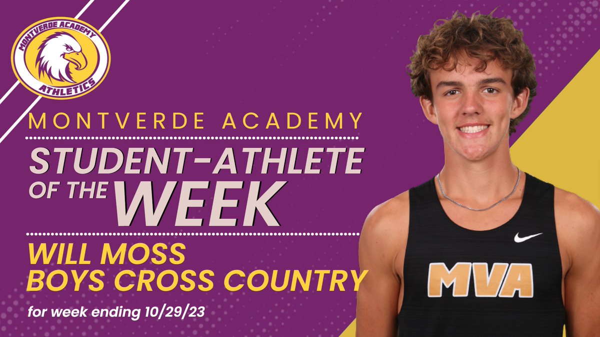 Will Moss from the boys cross country team was named the MVA Student-Athlete of the Week. Last week he ran a 17:11 to finish third place overall and lead the Eagles to the Citrus League Championship.
#MVACrossCountry #CrossCountry #AthleteoftheWeek