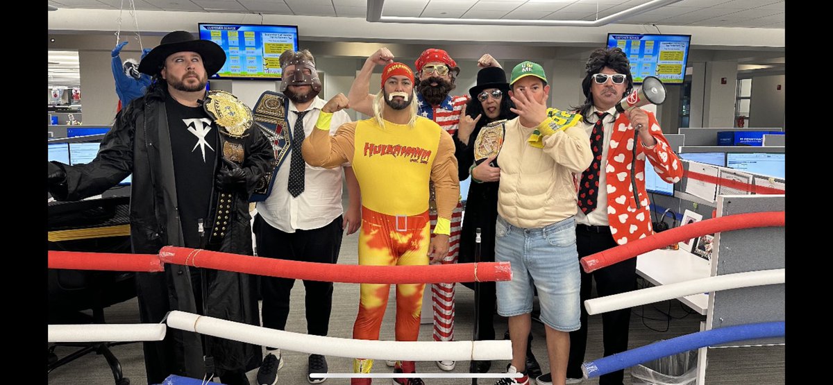 Grandchamp33's tweet photo. Happy Halloween!! @RealJimmyHart @HulkHogan @foleyispod @undertaker @JohnCena https://t.co/S6yixjeilA