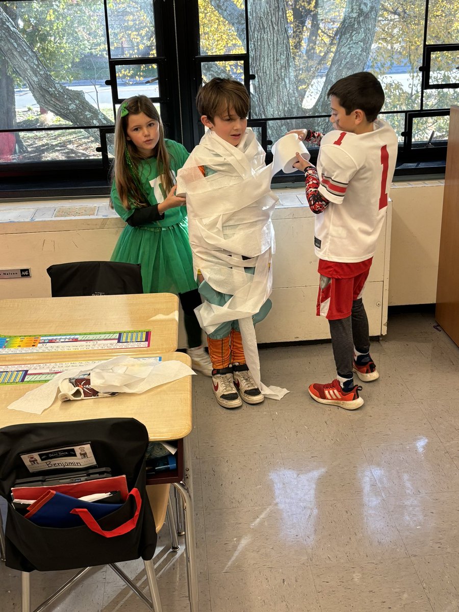 We had a great time today turning some of our classmates into mummies. Thank you to our great class moms for participating and coordinating everything. Our class had a blast! <a href="/WeAreMPSD/">MPSD</a>
