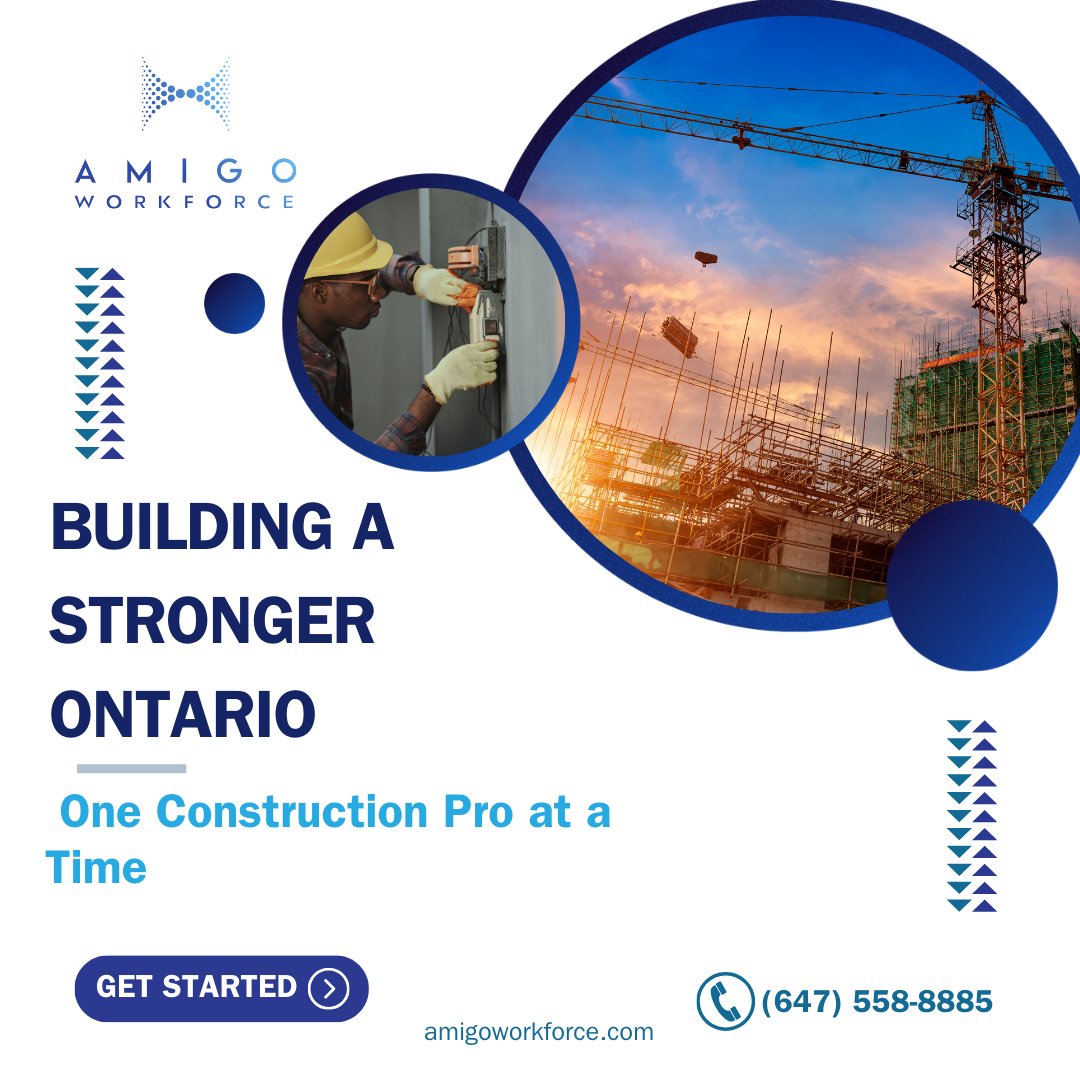 Connect with top construction talents in Ontario through Amigo Workforce.

Build with the best! 🔗

Contact us at

📞(647) 558-8885 ext 88

🔗amigoworkforce.com

📩INFO@AMIGOWORKFORCE.COM

#ConstructionJobs #OntarioTalent #HiringNow #amigowokforce