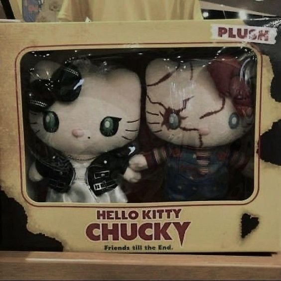 lovesickdoe's tweet photo. hello kitty x chucky https://t.co/V8Fk3cO01W