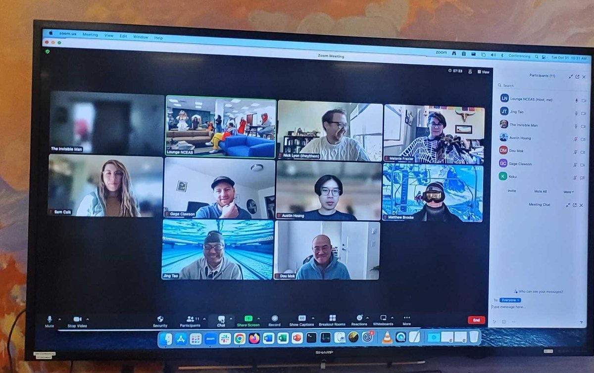 ucsb_nceas's tweet image. Happy Halloween from NCEAS! 🤡 🦋 🎃 🌿  
#spookyscience #halloween #officecostumecontest