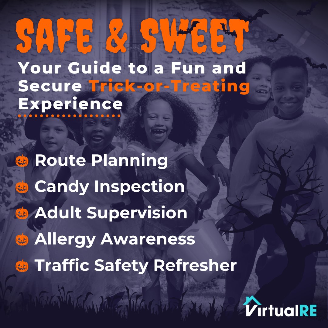 VirtualRE2's tweet photo. Halloween should be fun and safe for everyone!

Make the most of your trick-or-treating adventure with our tips on traffic safety, route planning, candy inspection, and the importance of adult supervision. Let’s keep it safe and sweet this year!

#HalloweenSafety #CommunitySafety https://t.co/JLlONymCiF