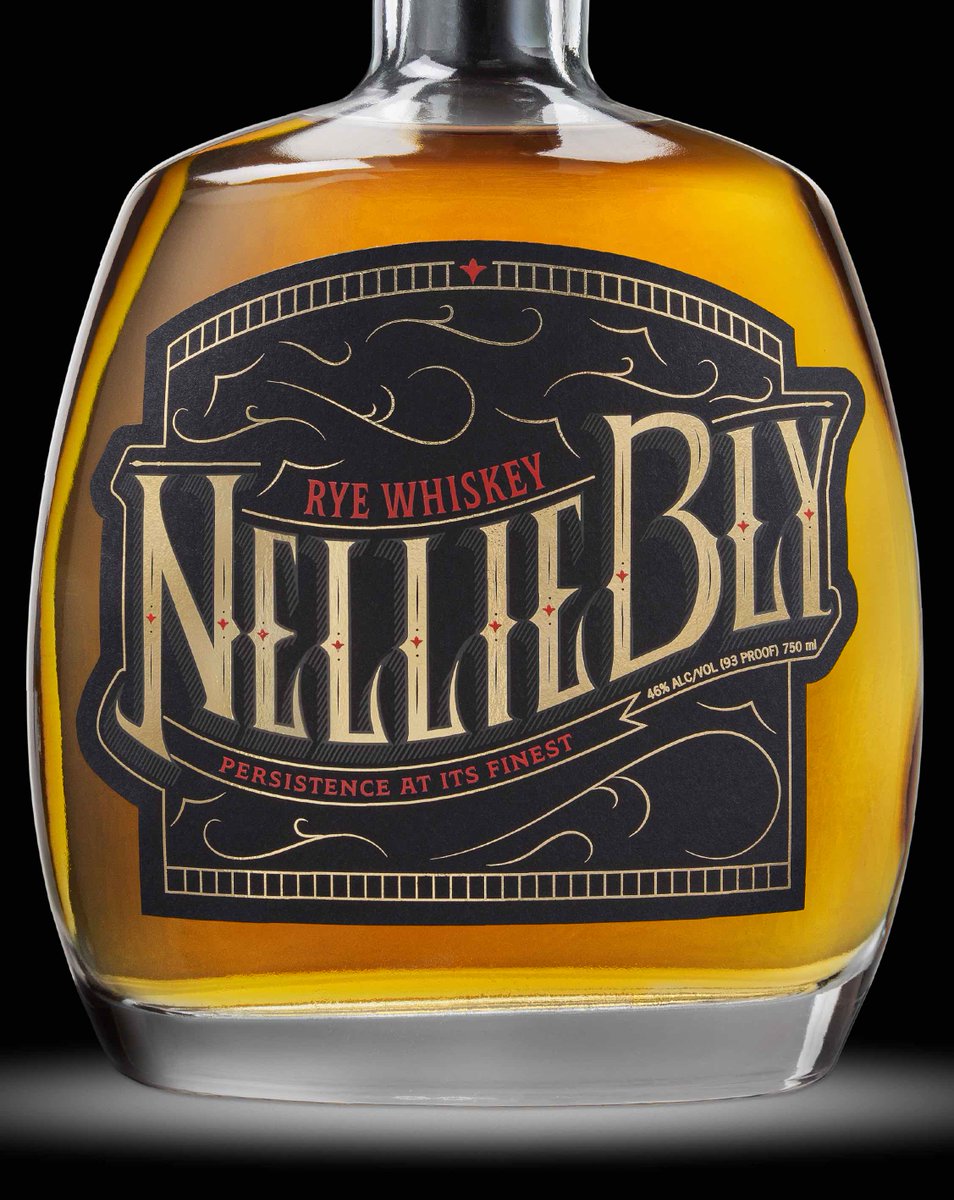 graphisinc's tweet image. What makes a good liquor bottle? What story would make people gravitate towards it? Miami Ad School student Judith Rios explores that with her Platinum-winning bottle label based on intrepid reporter Nellie Bly.

bit.ly/NTNellieBType

#studentdesign #newtalent #typography