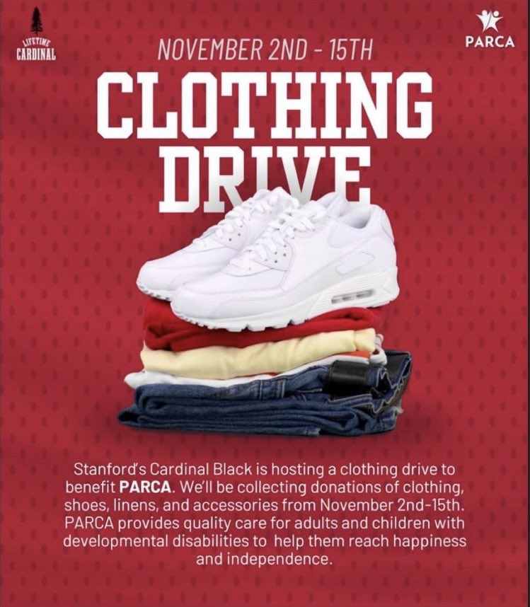 For those in the #BayArea , starting Thursday you can help those with developmental disabilities by donating any extra clothes and shoes you have! Donation Bins at the entrance of #Stanford Sunken Diamond ♥️ <a href="/Lifetime_Card/">Lifetime Cardinal</a> l