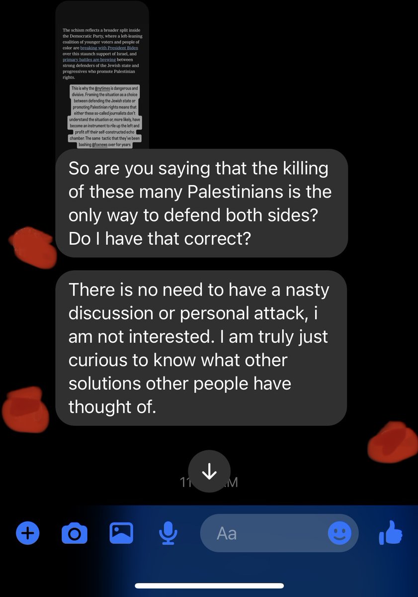 I received a response on Facebook to something I posted (see below). This is from a non-Jewish person that I went to high school with and haven't been in touch with since. This person was also posting on social media things that my Jewish friends found offensive. I've been asked