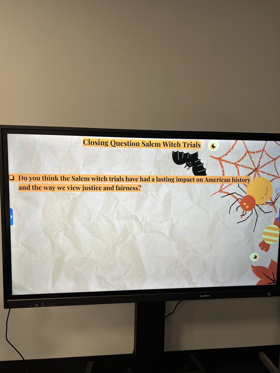 Today we had the perfect Halloween discussion analyzing the Salem Witch Trials! Happy Halloween 🎃🧙