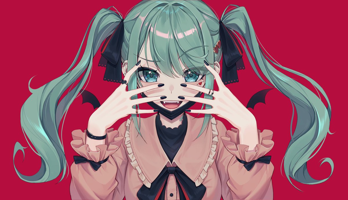 Vampire Miku fanart for Halloween🍬

#HatsuneMiku #初音ミク