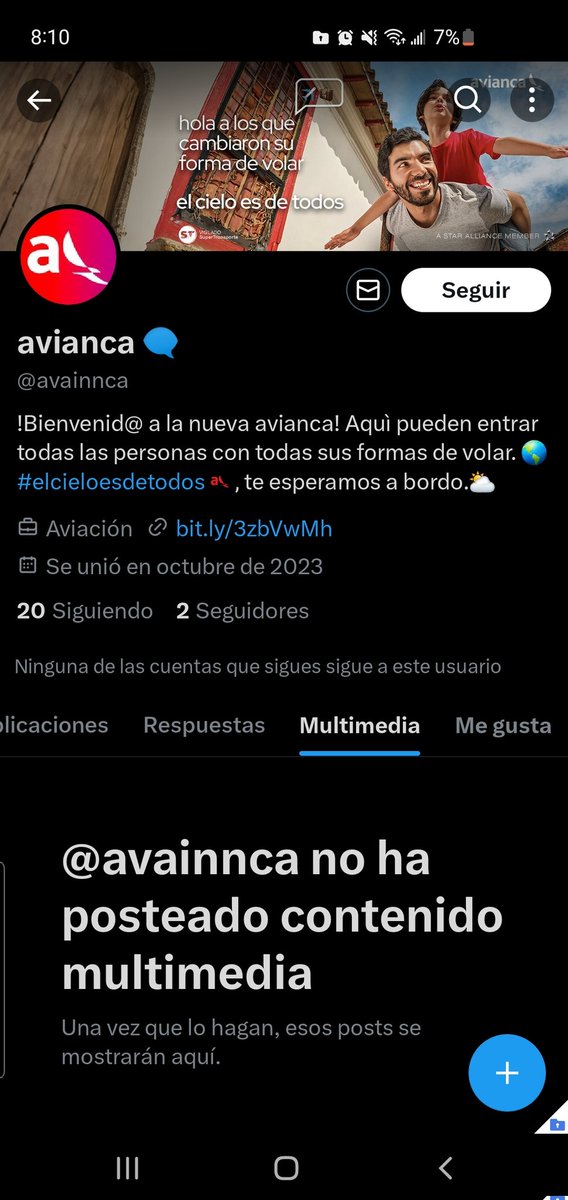 MaryIsabelST's tweet photo. @gabobelisario @avianca @aviancaescucha @aviancasam Cuenta falsa https://t.co/B8muxRRS0d
