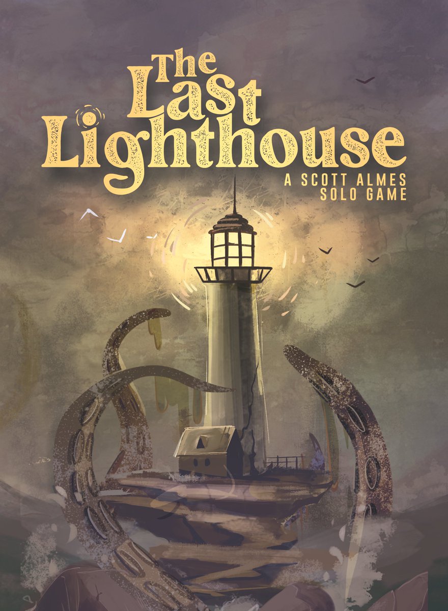 Tiny? ✅ Epic? ✅ Cthulhu? No, but close enough. Our next Scott Almes simply solo game is coming to Kickstarter in December. More details soon.