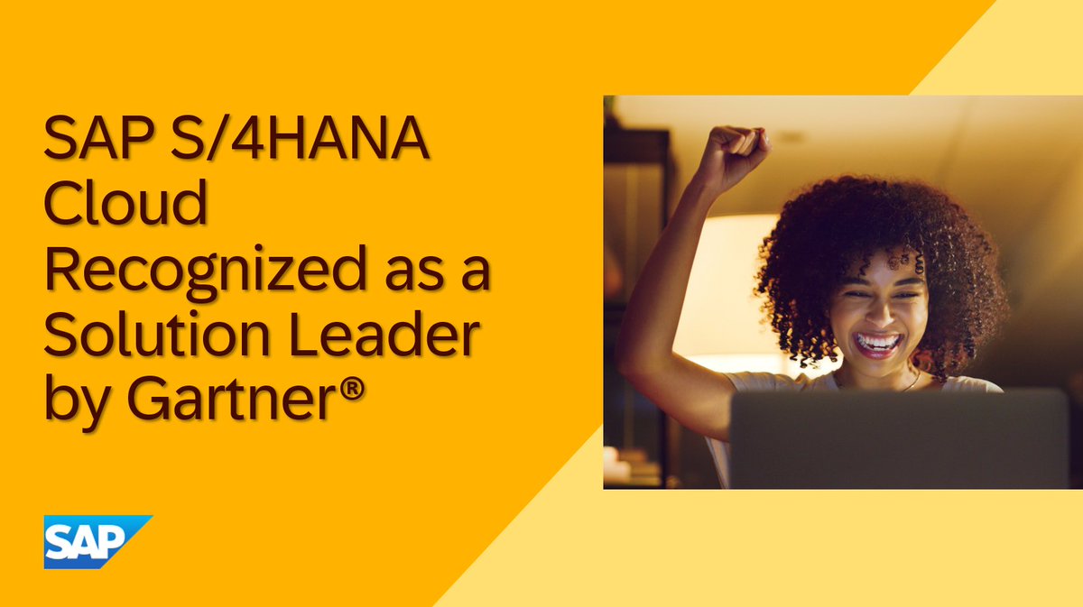 🥇 #SAP #S4HANA #Cloud is recognized as a solution leader in the 2023 Gartner® Magic Quadrant for #Cloud #ERP for #ProductCentric Enterprises! Read more here. <a href="/SAPCloudERP/">SAP Cloud ERP</a> 

imsap.co/6018ul8Dq