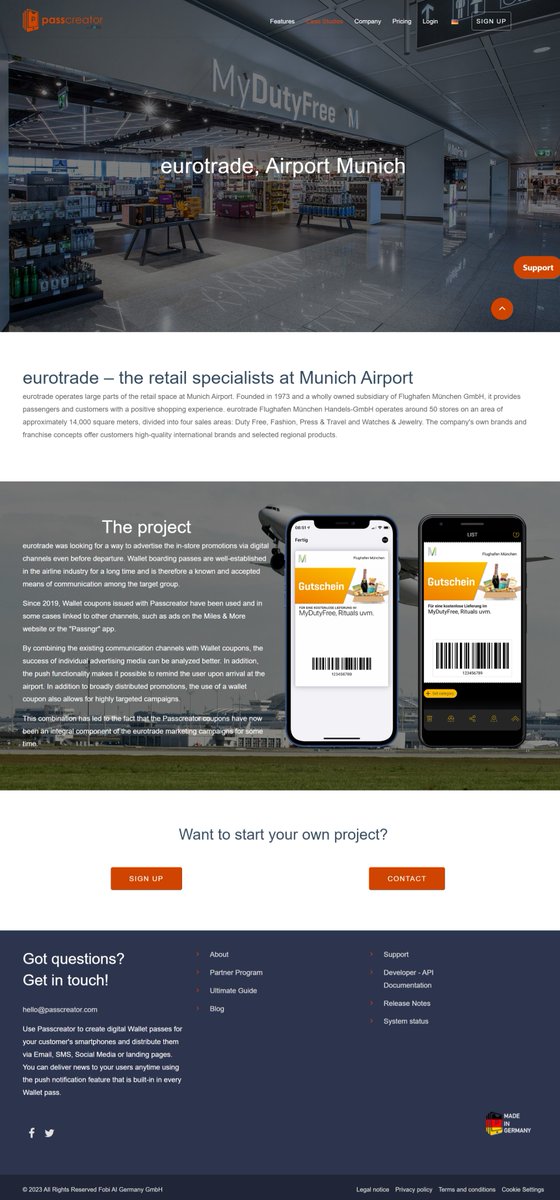 Crusade05626773's tweet image. 🚨 INVE$TORS

#Passcreator by @fobi_inc is already active at the #MunichAirport 😎

I wouldnt be surprised if #Fraport also integrated $FOBIF into their +30 #Airports down the road. 🤞

$FOBI has already been laying the groundwork at #FrankfurtAirport👍

passcreator.com/en/case-studie…