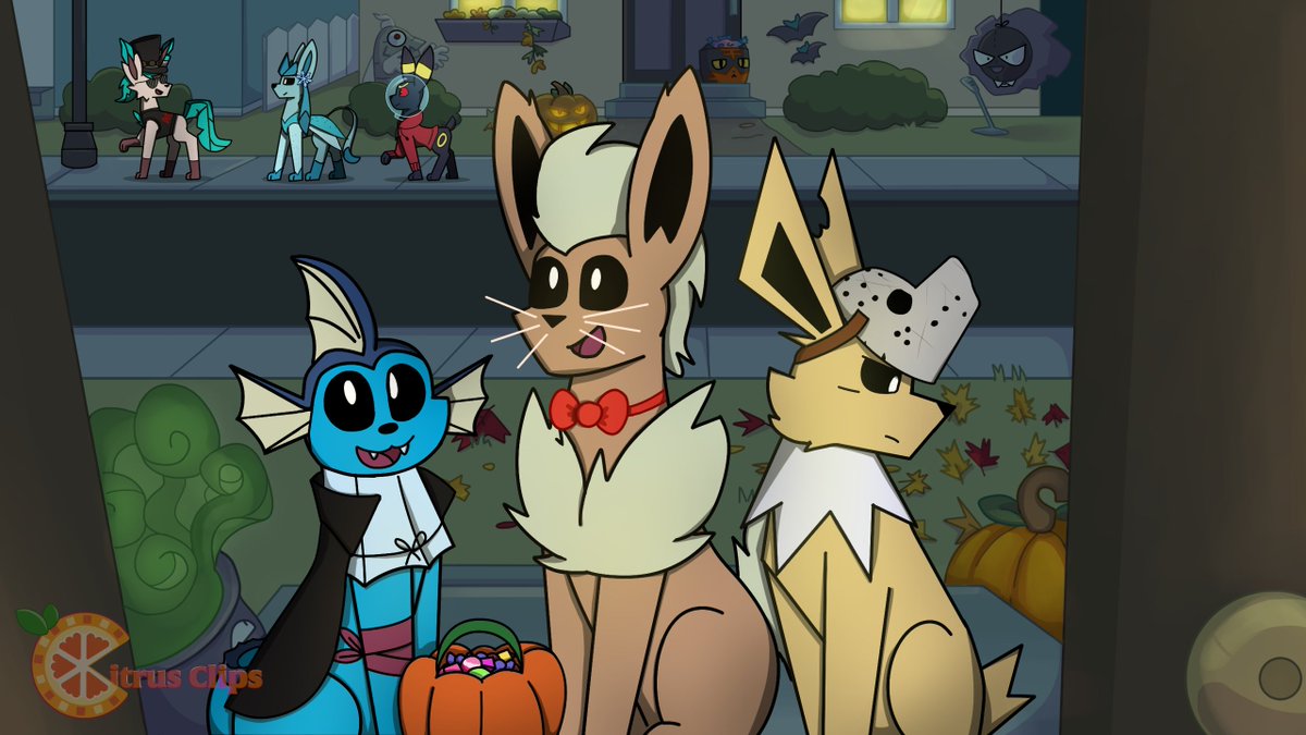 CitrusClips's tweet photo. Happy Halloween from your favorite rescue team! 🎃 https://t.co/MizpQp3Wl0