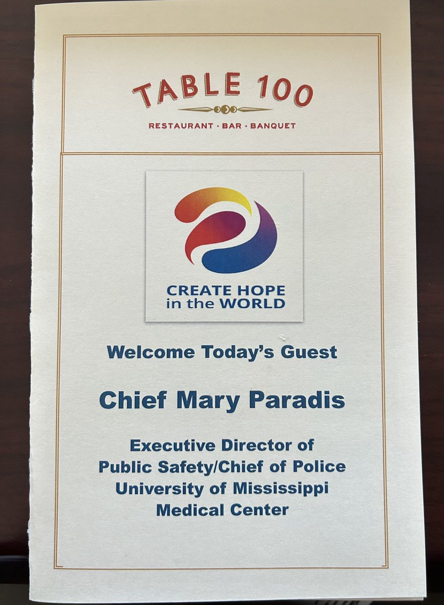 UMMCPolice's tweet photo. Thank you to the Flowood @Rotary Club for inviting Chief Paradis as a guest speaker to this week’s meeting. We are always excited to share about the awesome things happening at the U! #CommunityEngagement #UMMCPD https://t.co/XnrJmrUYPi