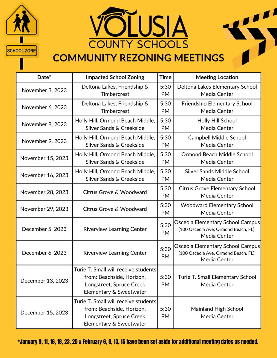Attention VCS Community! Join us at the upcoming school rezoning community meetings.