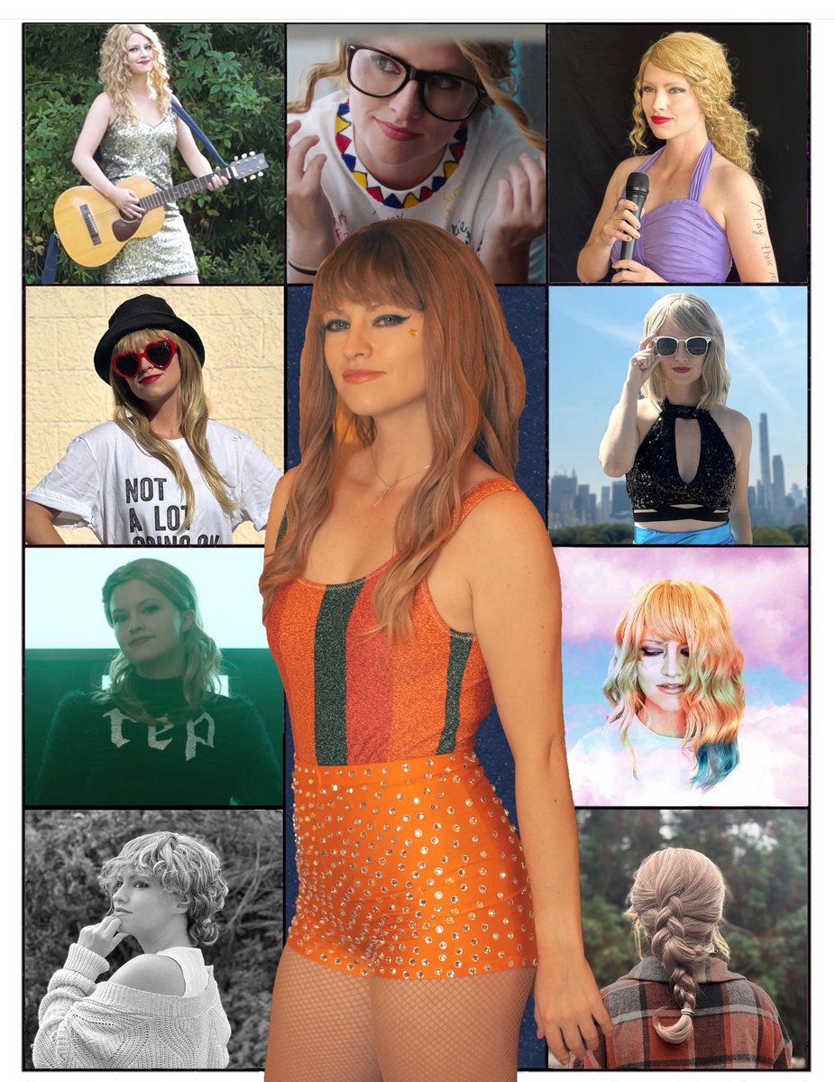 KarmaKally's tweet photo. Halloween costume as all 10 Eras of Taylor Swift!! 🎃 which is your favorite? @taylornation13 @taylorswift13 #TaylorSwift #Halloween2023 https://t.co/pMmtiJxswN