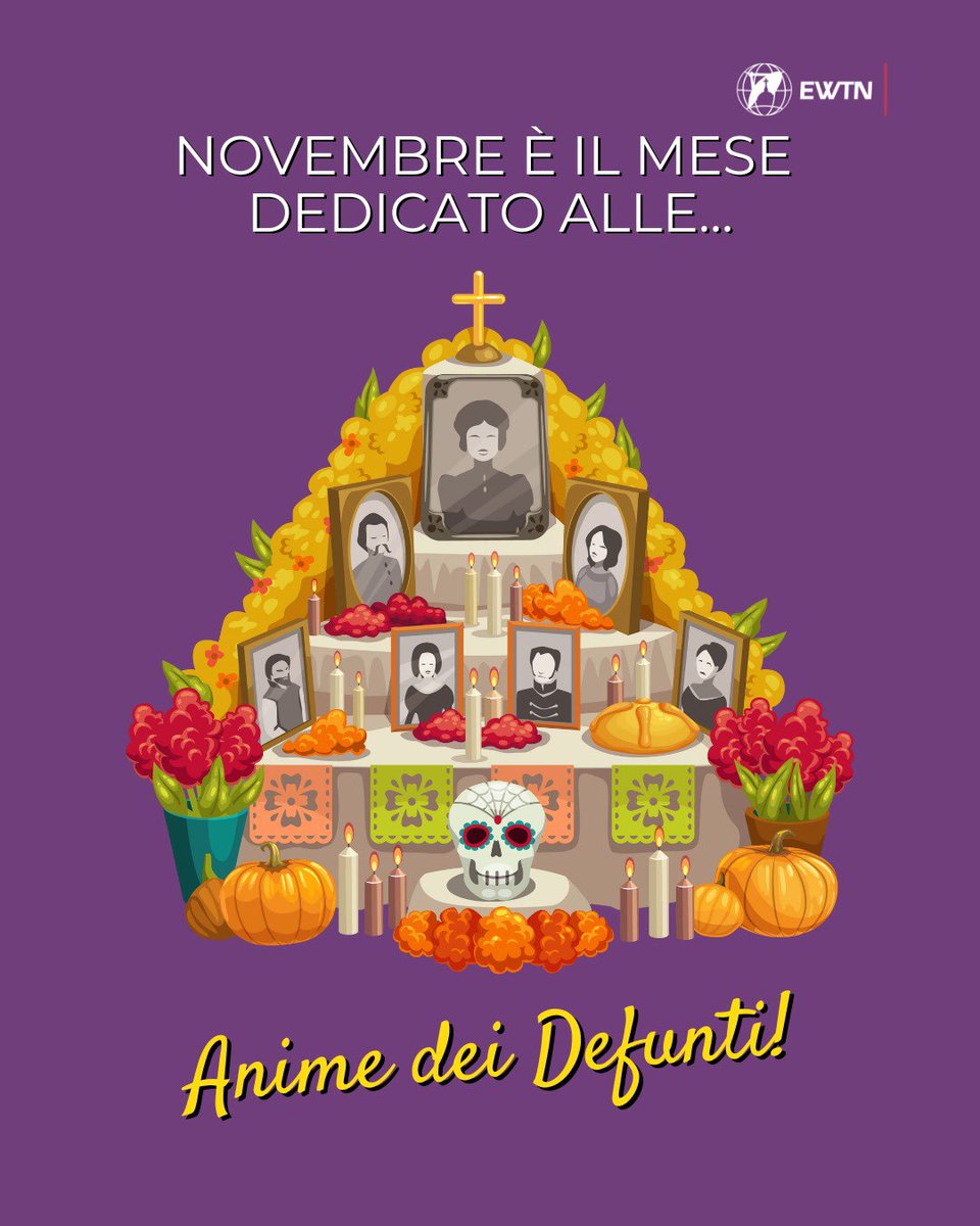 EwtnItalia's tweet image. Novembre è il mese dedicato alle… anime dei defunti! 
«Requiem aeternam dona eis Domine et lux perpetua luceat eis, requiescant in pace. Amen»
.
#defunti #animedeidefunti #preghiamo #leternoriposo #requiemaeternam #santi #fedelidefunti #preghiera #preghiamoperinostricaridefunti