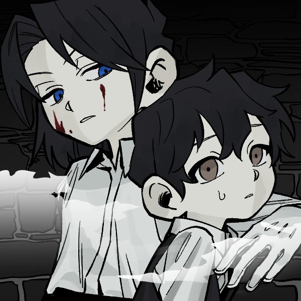 GemTheDark's tweet photo. Imágen hecha con #Picrew  de Robert y Taylor con la estética del one shot de terror que publiqué en #Wattpad hace rato, deberías ir a echarle un vistazo, es perfecto para leer en pleno #Halloween  🧡✨

#oneshots #LGBT  #boysromance #wattpadbl #HappyHalloween https://t.co/SPORlHNhpd