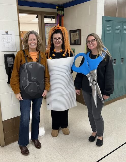 WhartonBPS's tweet photo. MacKinnon staff ready for Halloween https://t.co/OiNdWuLiEe