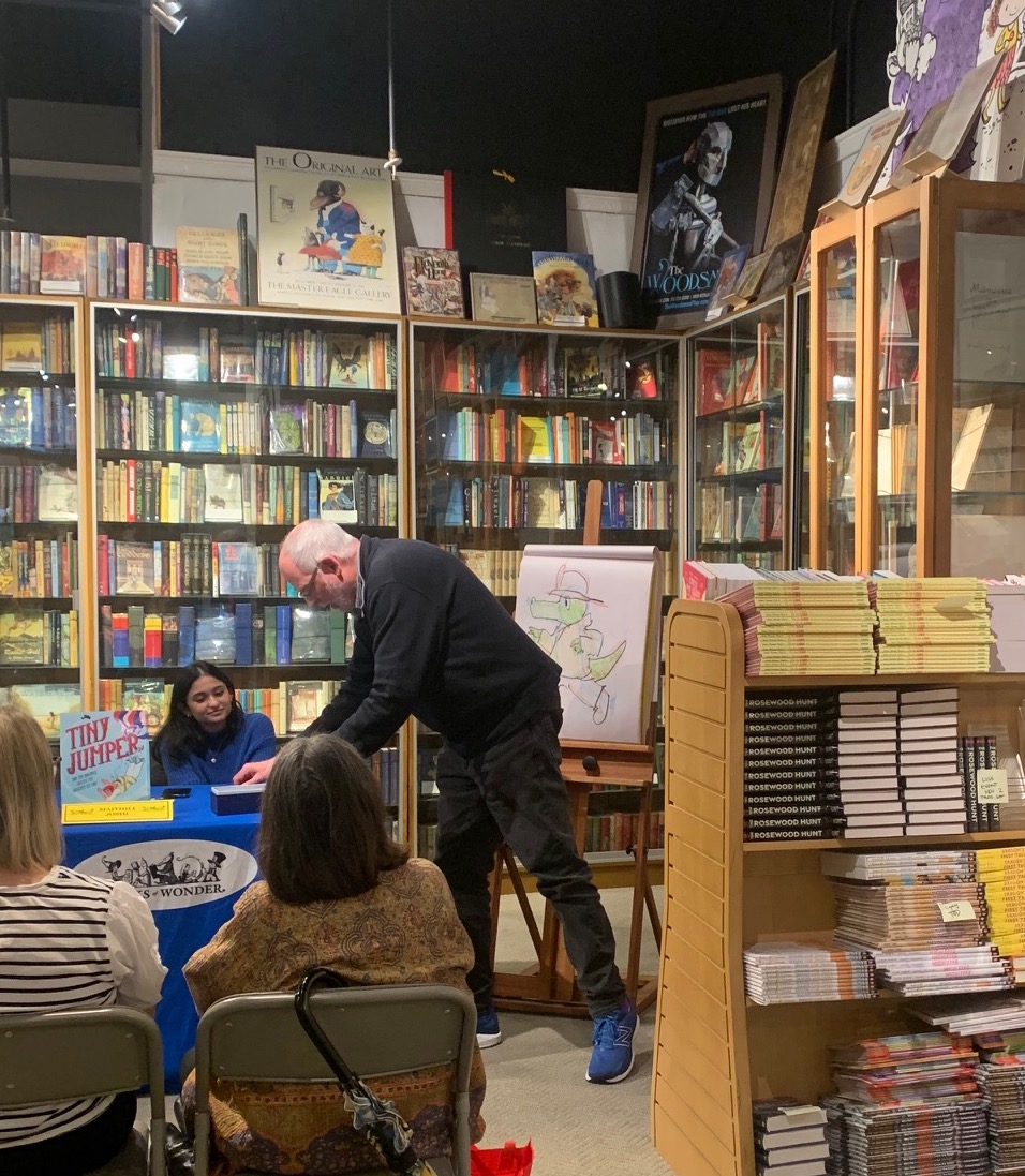 JulEdits's tweet photo. We had so much fun at @BooksofWonder that we to take pictures except for a couple snaps of R.W. Alley's firefighting-gator drawing tutorial from FIREFIGHTERS TO THE RESCUE! 🔥🚒 https://t.co/ZdXwI9teVq