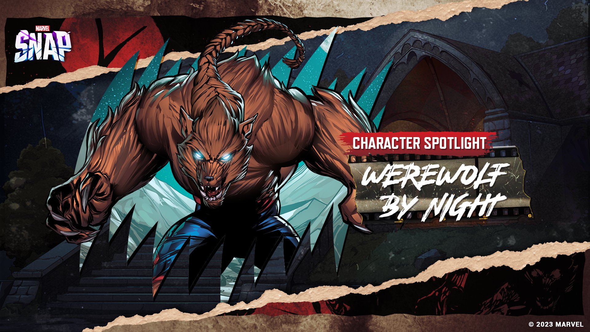 MARVEL SNAP on X: As we enter the final act of the Bloodstone season, we  present the ferocious, fang-bearing Werewolf By Night! 🔵 Cost: 3 🔶 Power:  3 🔹 After you play