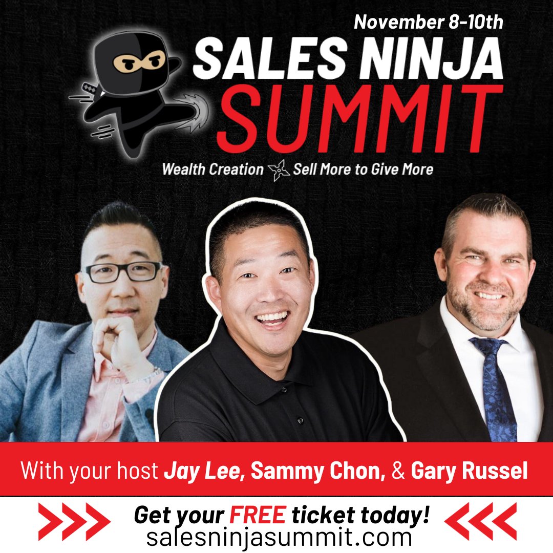 Live events. They're not just about the glitz and glamour. The Sales Ninja Summit is about to show you how to "Launch Live Events that Generate Leads". If you're serious about amplifying your brand, this is non-negotiable. Get in on this... for FREE! salesninjasummit.com/freeticket-362…