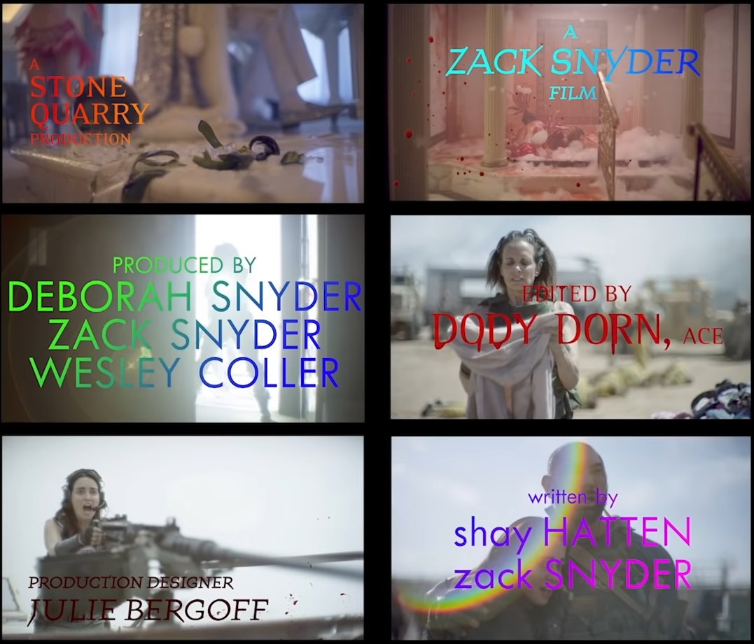 A few of the alternate font styles considered for the opening credit sequence of Zack Snyder's Army of the Dead.