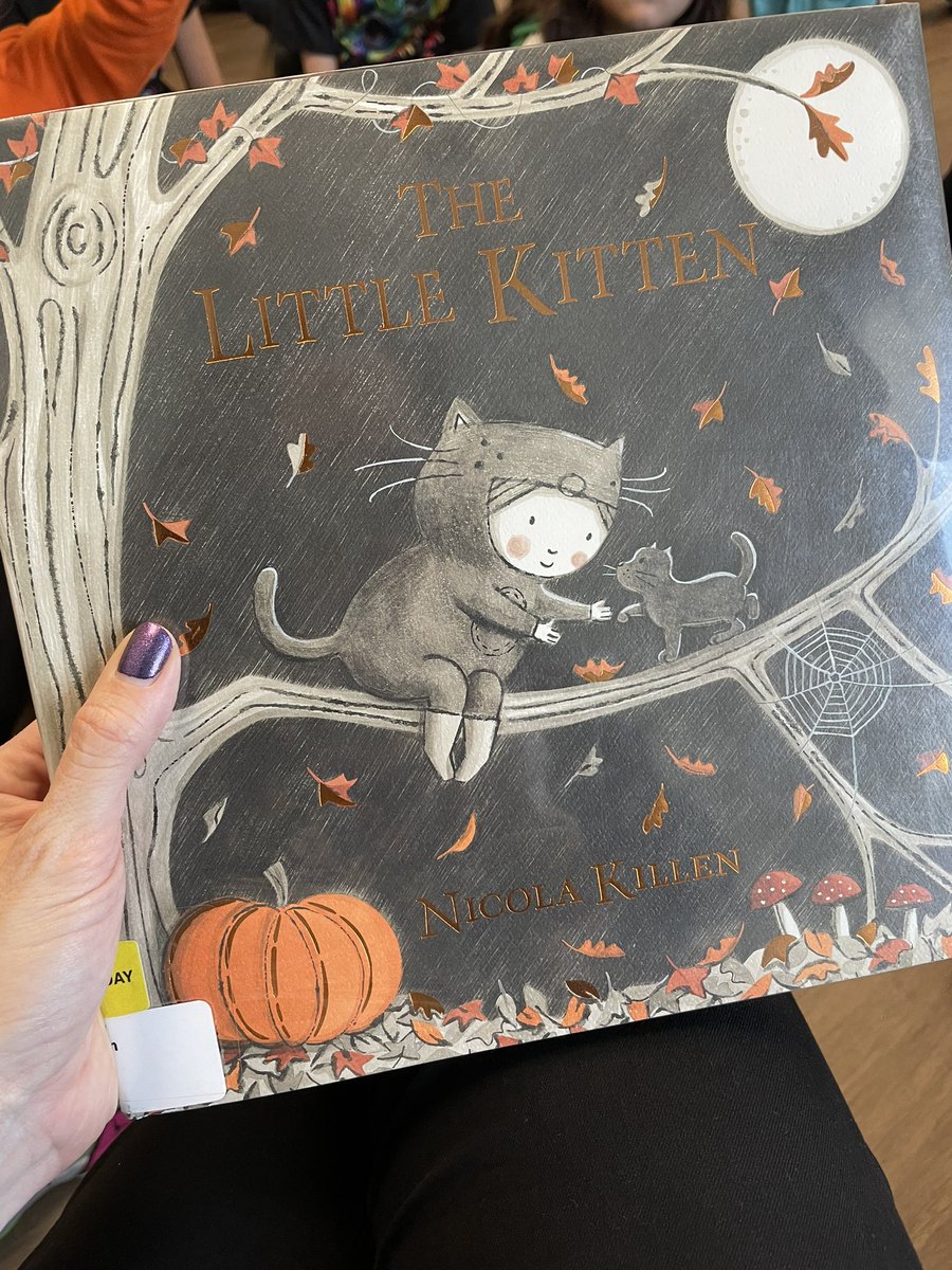 Ms_Decker_'s tweet photo. @nicolakillen we just read The Little Kitten and we absolutely loved your choice of color in the illustrations as well as the way you placed the text! We made an inference that the kitten belonged to the witch…is that true?! #classroombookaday https://t.co/ZXHIyJwNyC