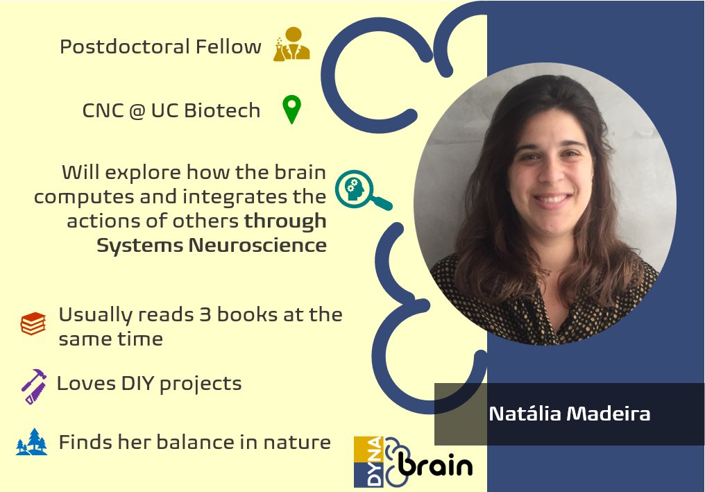 brain_dyna's tweet image. Meet Natália Madeira, our new team member!👩‍🔬She has joined our lab to explore how the brain computes and integrates the actions of others through #systemsneuroscience. 🧠 Welcome to the lab, Natália!🤗
#h2020 #CNCResearchers @cnc_uc