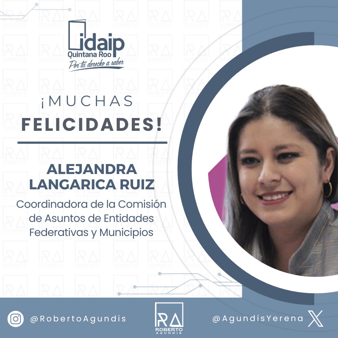 Muchas felicidades <a href="/AleLangaricaR1/">Alejandra</a>, por esta nueva encomienda, me sumo a los trabajos que encabeces desde la <a href="/Comisiondeaefym/">Comisión AEFYM</a> <a href="/ItaiNayarit/">ITAI Nayarit</a>
