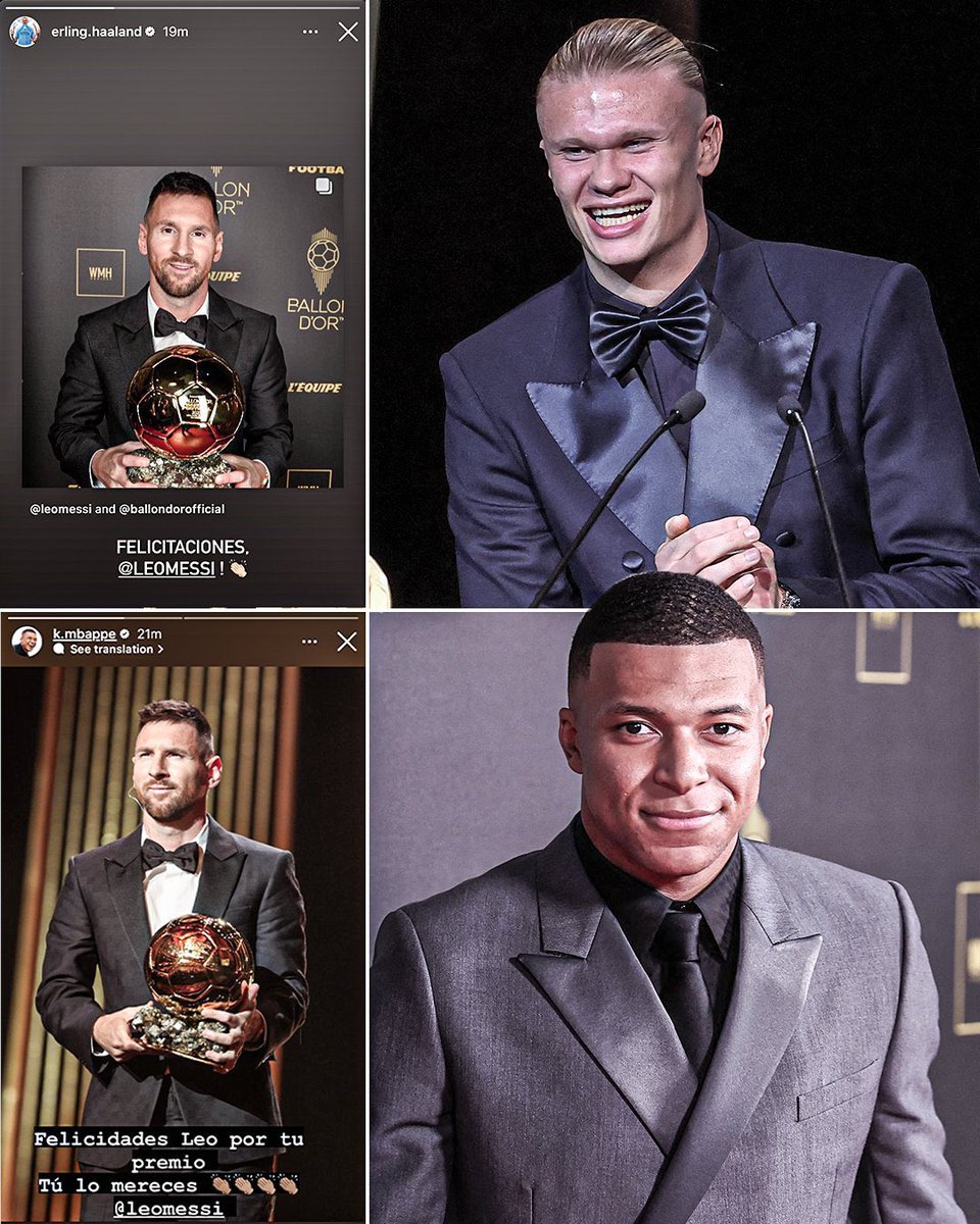 AlbicelesteTalk's tweet photo. Kylian Mbappe and Erling Haaland, classy 👏🏻🇳🇴🇫🇷 https://t.co/Mn77zA0EpK