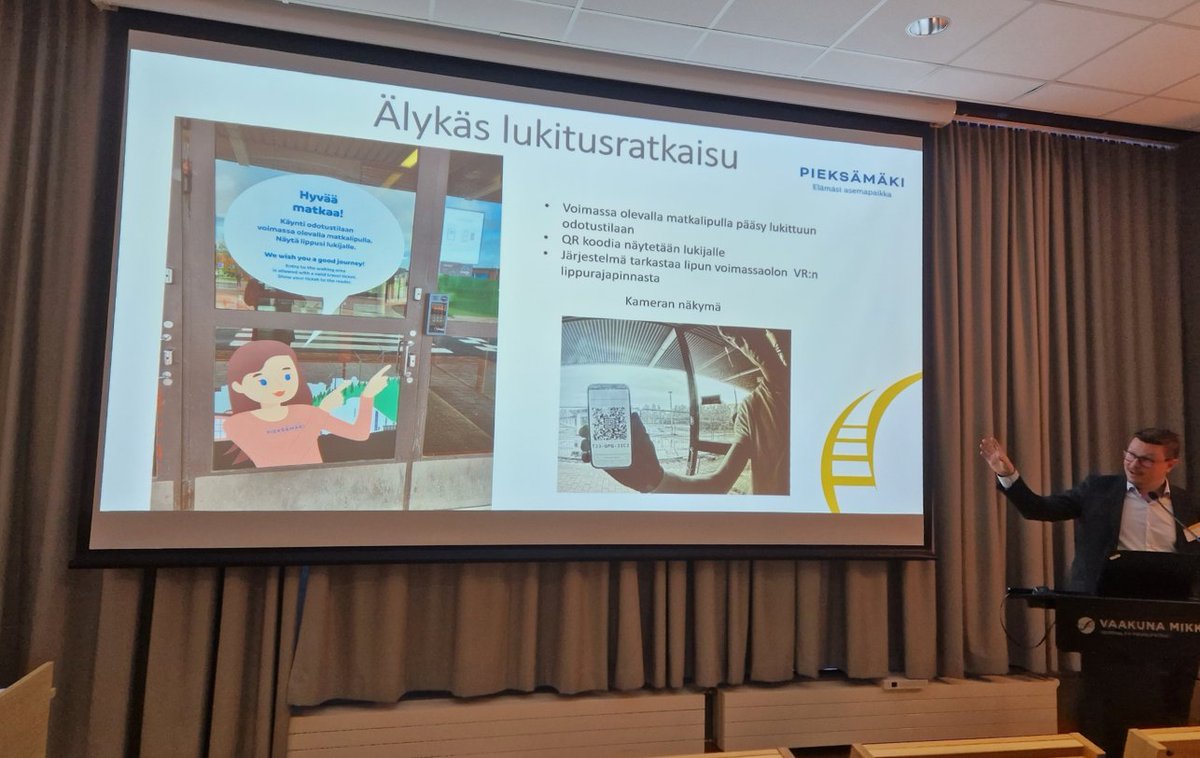 Itä-Suomen liikennejärjestelmäpäivillä esillä Pieksämäen seudun älykkään liikkumisen kehittämishanke sekä @ProxionOfficial suunnittelemat ja toteuttamat älyratkaisut Pieksämäen asemalla. #itäsuomenliikennejärjestelmäpäivät #liikennejärjestelmäpäivät