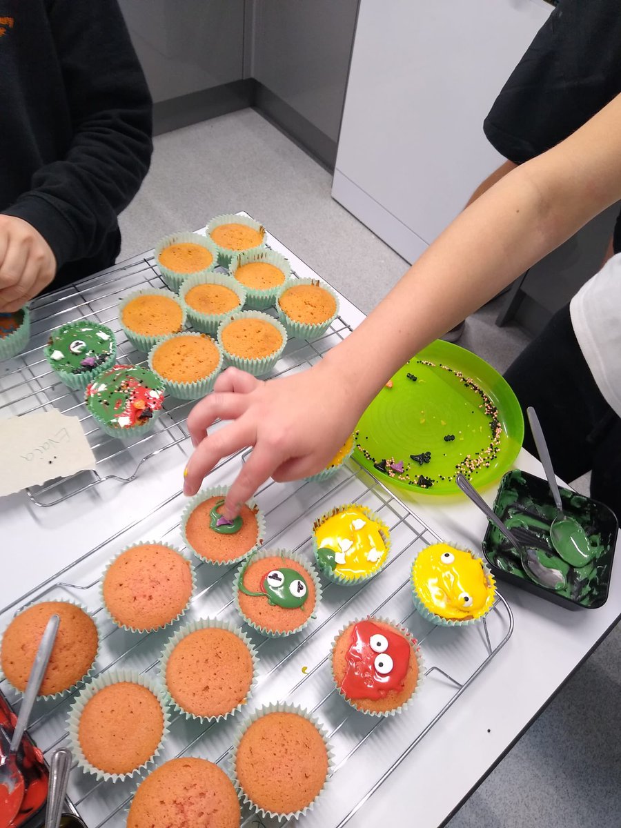 Helen Clarke (@h_clarke26) on Twitter photo Today <a href="/CranburyCollege/">Cranbury College</a> primary we made and decorated halloween cakes. Really impressed with the increased independence in the kitchen. Now just the hygiene to work on, they can’t help licking the spoon (and everything else!) #PRU #LifeInAPRU Today <a href="/CranburyCollege/">Cranbury College</a> primary we made and decorated halloween cakes. Really impressed with the increased independence in the kitchen. Now just the hygiene to work on, they can’t help licking the spoon (and everything else!) #PRU #LifeInAPRU