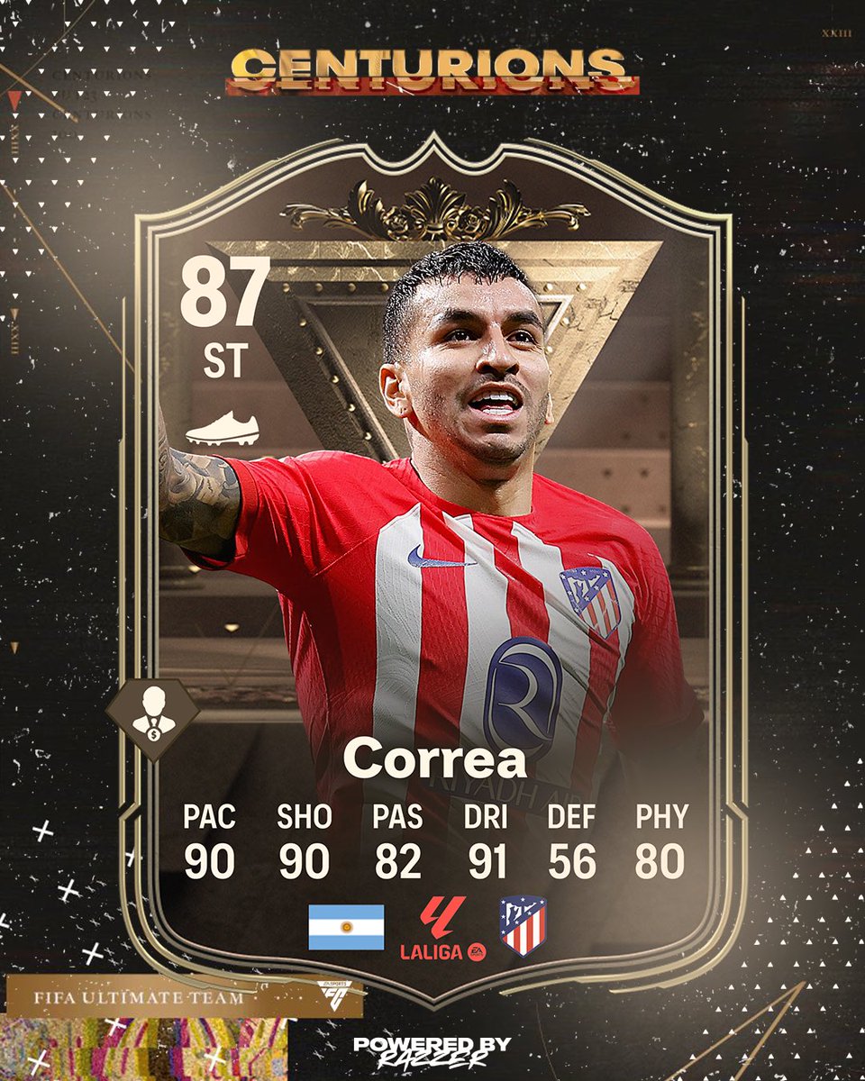 💢 LEAKED CENTURIONS 💢

Kroos 🇩🇪 Correa 🇦🇷 Coming Soon as Team 2!

Stats Predicted 💯 
🎨 <a href="/MuisFCB/">Muis</a> 
#eafc #eafcleaks