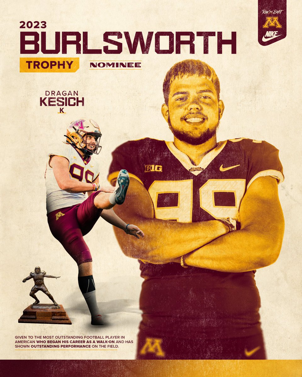 “Given to the most outstanding football player who began his career as a Walk-On and has shown outstanding performance on the field.”

Congrats on the nomination <a href="/dragan_serb8/">Dragan Kesich</a>!

#RTB #SkiUMah #Gophers