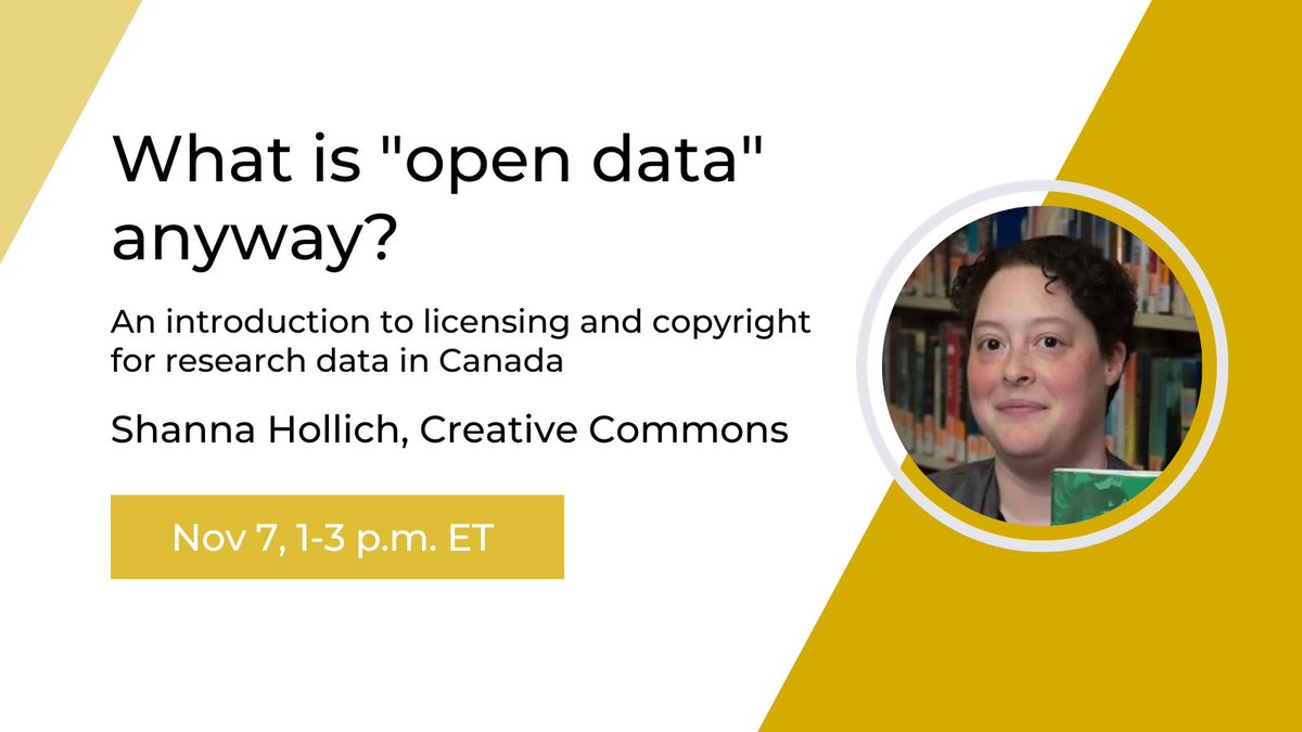 Alliance_Can's tweet image. Do you work with #ResearchData? Learn about #OpenData, research data licensing and #Copyright in our upcoming workshop with Shanna Hollich
alliancecan.ca/en/latest/even…
@creativecommons @BorealisData