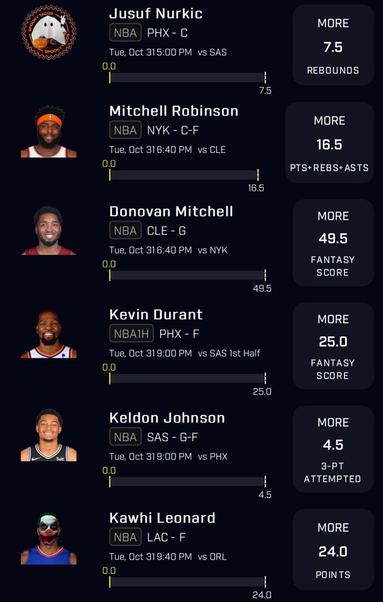 MindOfJakeUp's tweet photo. Nurk Discount & PG Discount 👻🎃
#NBA #NHL🏒#FantasySports
#GamblingTwitter #PlayerProps
#PropBets #SportsBettingTwitter
Let’s cash together 💸
#ButImNotACapper❕ https://t.co/9miMFrLFbQ