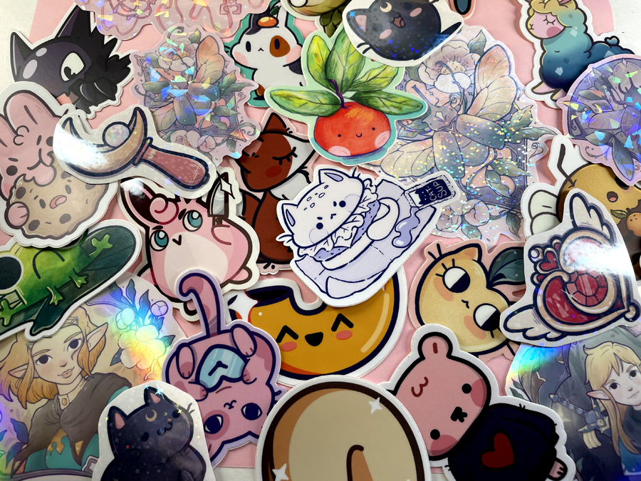 Shop update! I know it's unlikely people will see this post but I would appreciate the help boosting it if you can!   I just updated my shop this week with new prints from the last year of my Patreon, Swordtember swords from this year, 7 new stickers! 
yay-peppermint.square.site