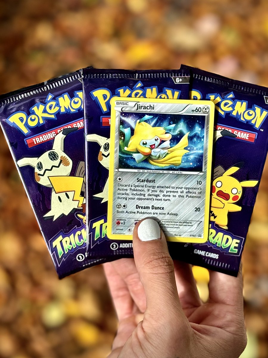 TokyoPitBuLL's tweet photo. Giving away this Jirachi XY67 black star promo and 3 Trick or Trade packs 

Just retweet this tweet

Winner picked Tuesday 11/7 🖤 https://t.co/nGHbReIPO8