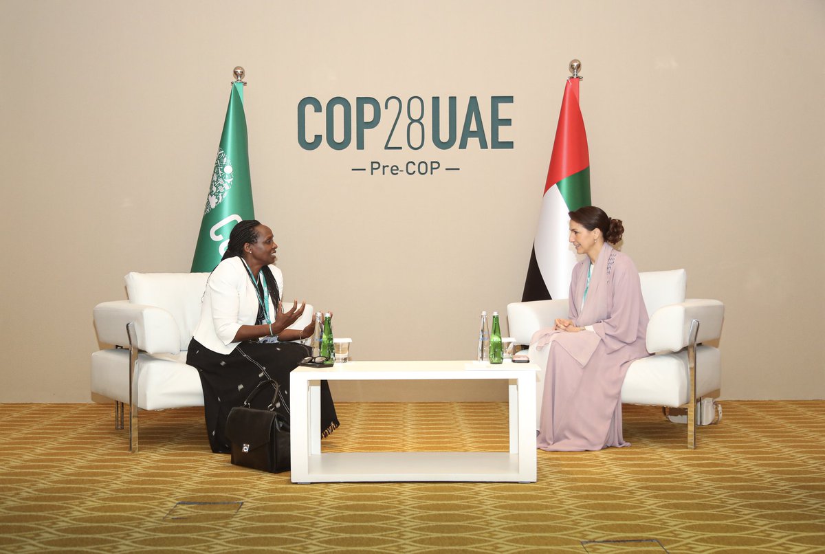 mariammalmheiri's tweet image. I was glad to  Dr @Agnes_Kalibata, President of @AGRA_Africa, on the sidelines of #PreCOP to discuss COP28 Food Systems and Agriculture agenda and the endorsement of Emirates Declaration on Food Systems transformation and agriculture by the African nations.