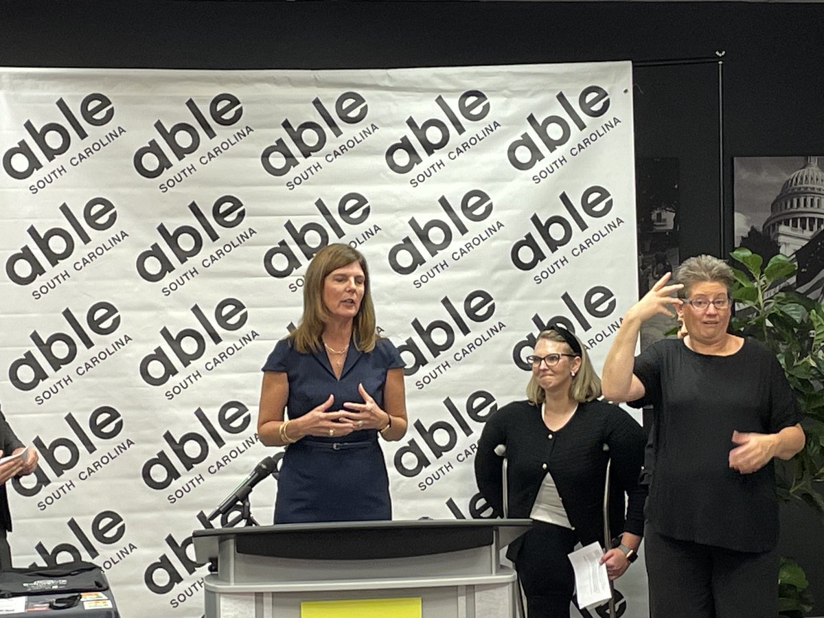 SC_DSS's tweet photo. HAPPENING NOW - Lt. Governor @PamelaEvette is joining DSS State Director @hardyleach, Kimberly Tissot with @Able_SC and Uma Srivastava with @kulturecity in announcing that the agency is the first state social services program anywhere to be certified as sensory inclusive. https://t.co/qGQPJ4fNHg
