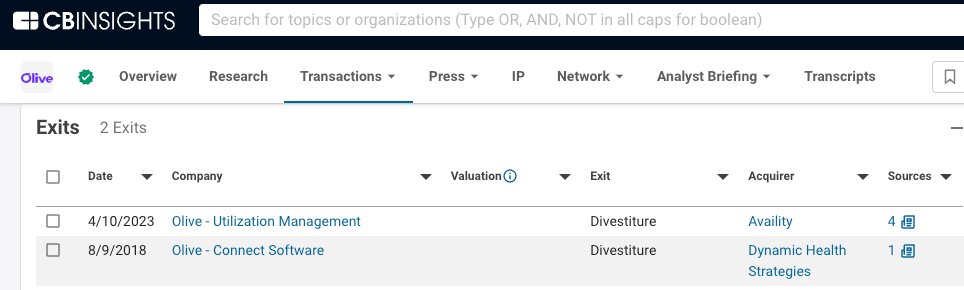🦄🔫 It's rough out there for growth stage startups

$4B health automation / revenue cycle management company Olive AI is shutting down

This tops the death of Convoy 2 weeks ago, another unicorn valued at $3.6B prior to its demise

Olive has been shrinking over time but still