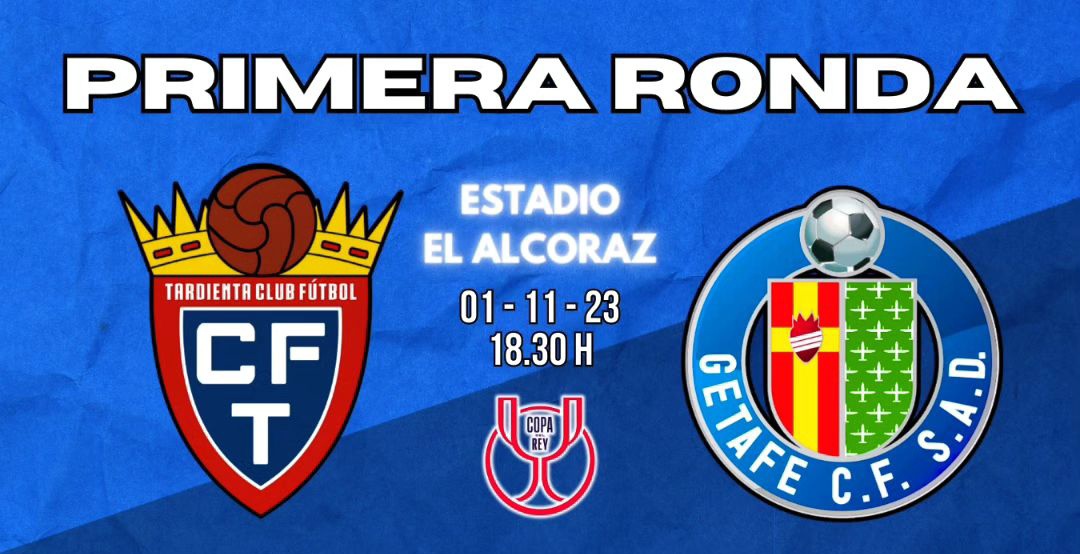 🏆 1° Ronda Copa del Rey
🔴 <a href="/CFTardienta/">C.F. TARDIENTA</a>
🔵 <a href="/GetafeCF/">Getafe C.F.</a>
📆 X/ 1 Nov.
⌚18:30
🏟️ El Alcoraz 
📺 <a href="/MovistarPlus/">Movistar Plus+</a>
🎙️ <a href="/lagradafm/">La Grada</a>
📱 <a href="/LaGradaInfo/">𝙇𝙖 𝙂𝙧𝙖𝙙𝙖 𝙄𝙣𝙛𝙤</a>