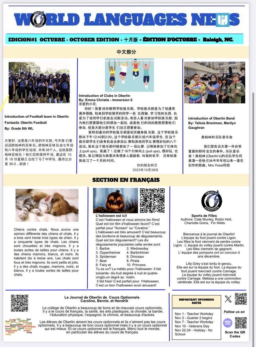 World Languages - Immersion @ Oberlin Middle tweet media