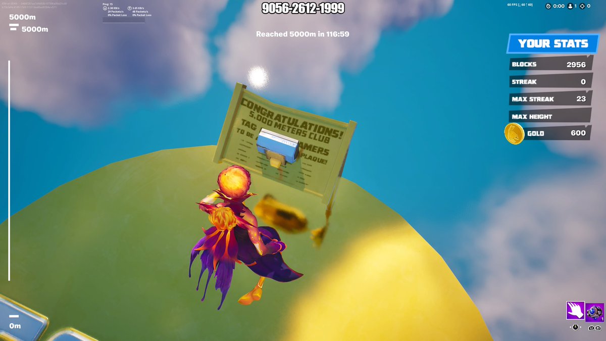 KIMorSEAN's tweet photo. A meditative climb to 5000! Enjoyed the combo of zen, competition &amp; ascending musical notes with each jump! #rhythmic #powerups #ColorClimb #Fortnite @GoodGamers https://t.co/tX7NbYkaPQ