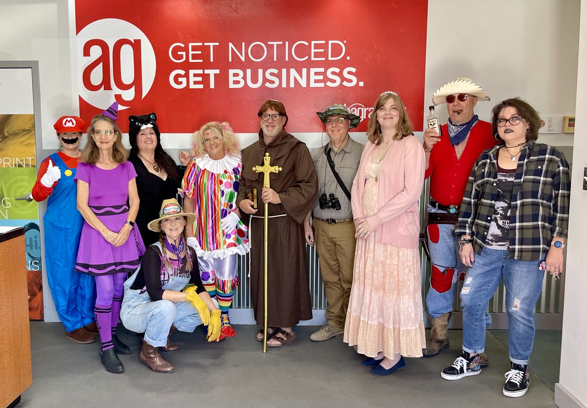 We assure you, we ARE a cast of characters, AND we’re all adults! Happy Halloween!