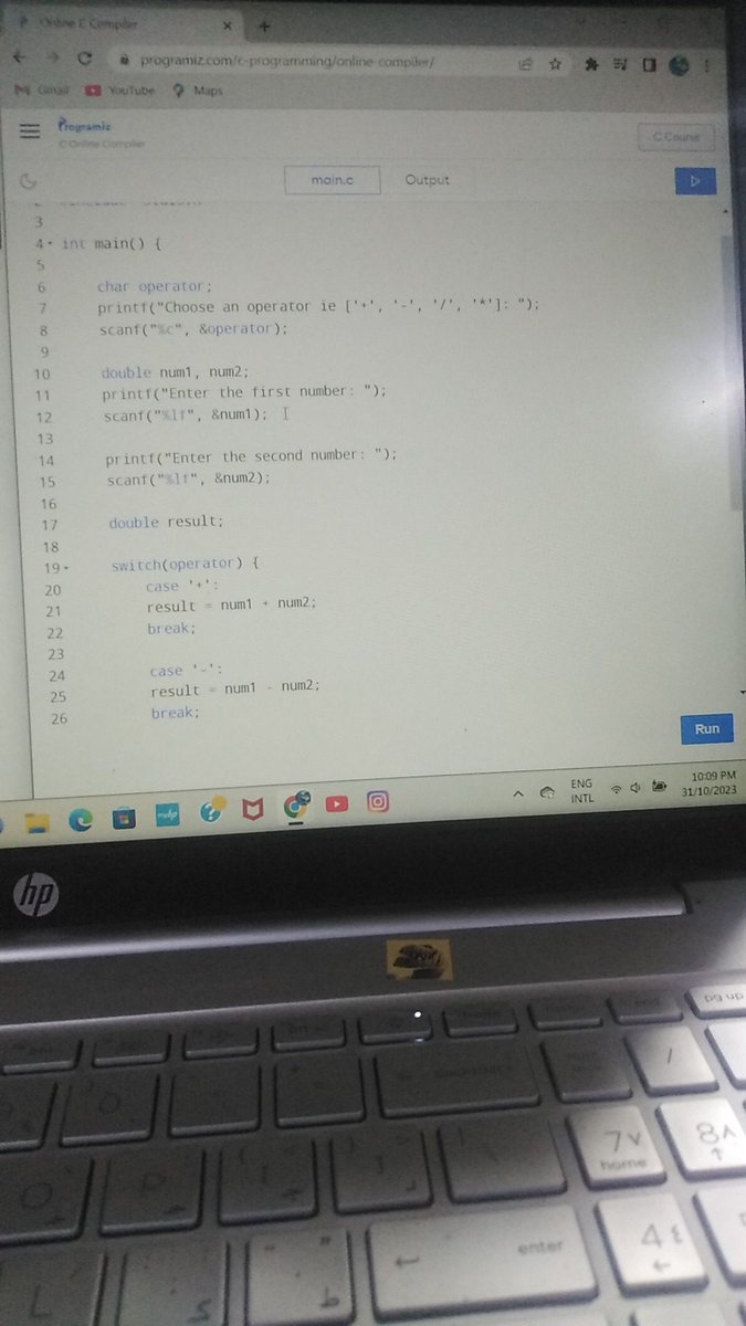 n_kunku_'s tweet image. Day 3/100 of #100Daysofcode learning C programming courtesy of @programiz on YouTube.
Learnt switch case, while loop and ternary operator. We go again tomorrow✊
#Cprogramming #programiz