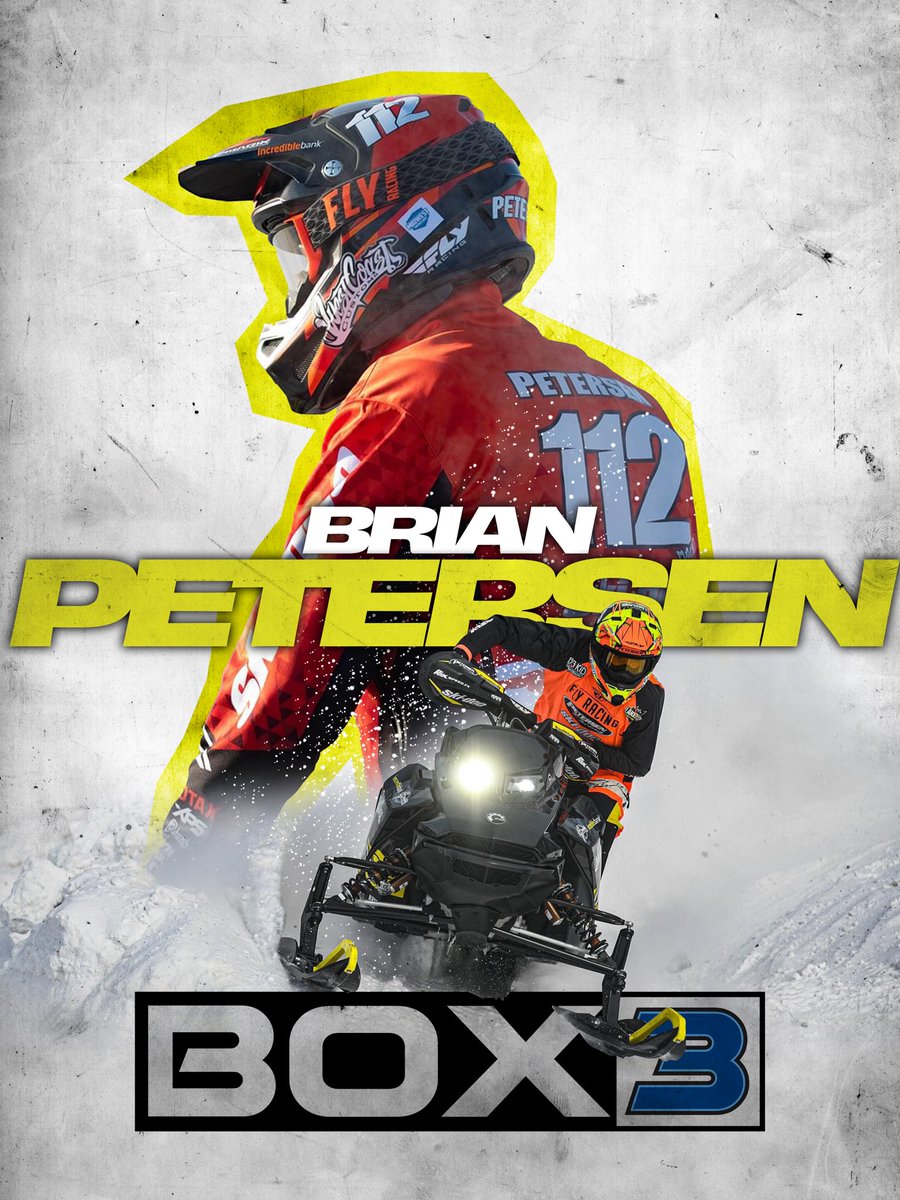 box3_racing's tweet photo. As #Box3Racing continues to expand, we’re excited to announce our first venture into the Snocross world with @Petersen112! 

Brian is a former winner and podium finisher with the @snocross National Tour and a force at regional events across the upper Midwest. 

Welcome to the team!

📸: @Ballpark21F